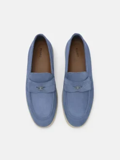 Roam Suede Driving Shoes - Slate Blue Suede