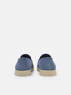 Roam Suede Driving Shoes - Slate Blue Suede