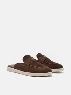 Roam Suede Mules - Dark Brown