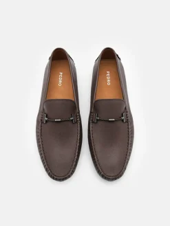 Robert Leather Driving Shoes - Dark Brown