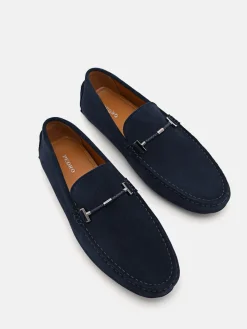 Robert Leather Driving Shoes - Navy