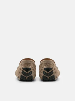 Robert Leather Driving Shoes - Dark Taupe
