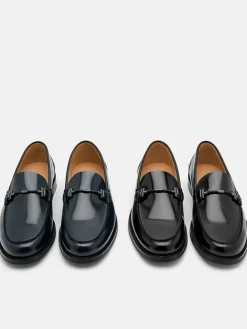 Robert Leather Horsebit Loafers - Black