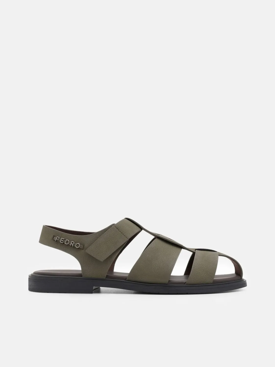 Roman Backstrap Sandals - Military Green