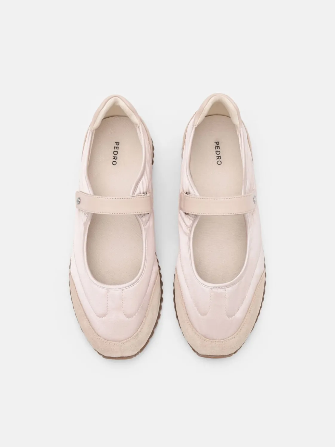 Romy Satin Sneakers - Beige