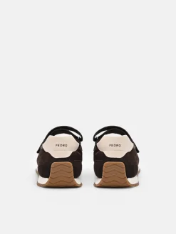 Romy Satin Sneakers - Dark Brown