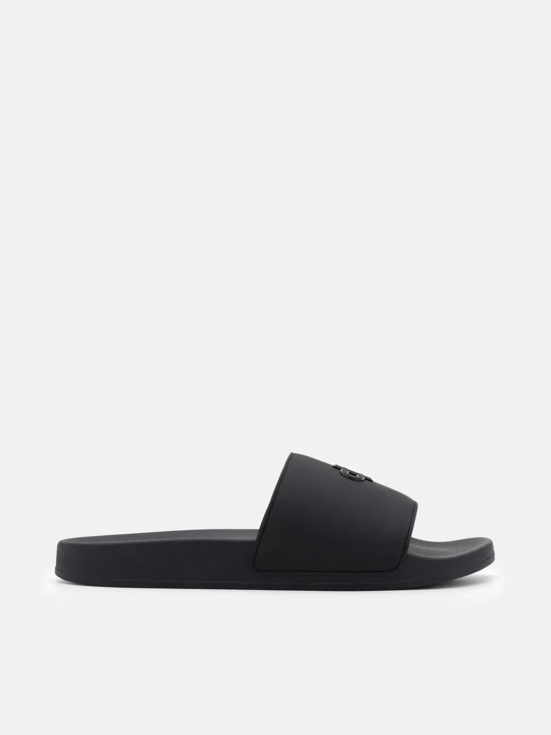 Rubber Slide Sandals - Black