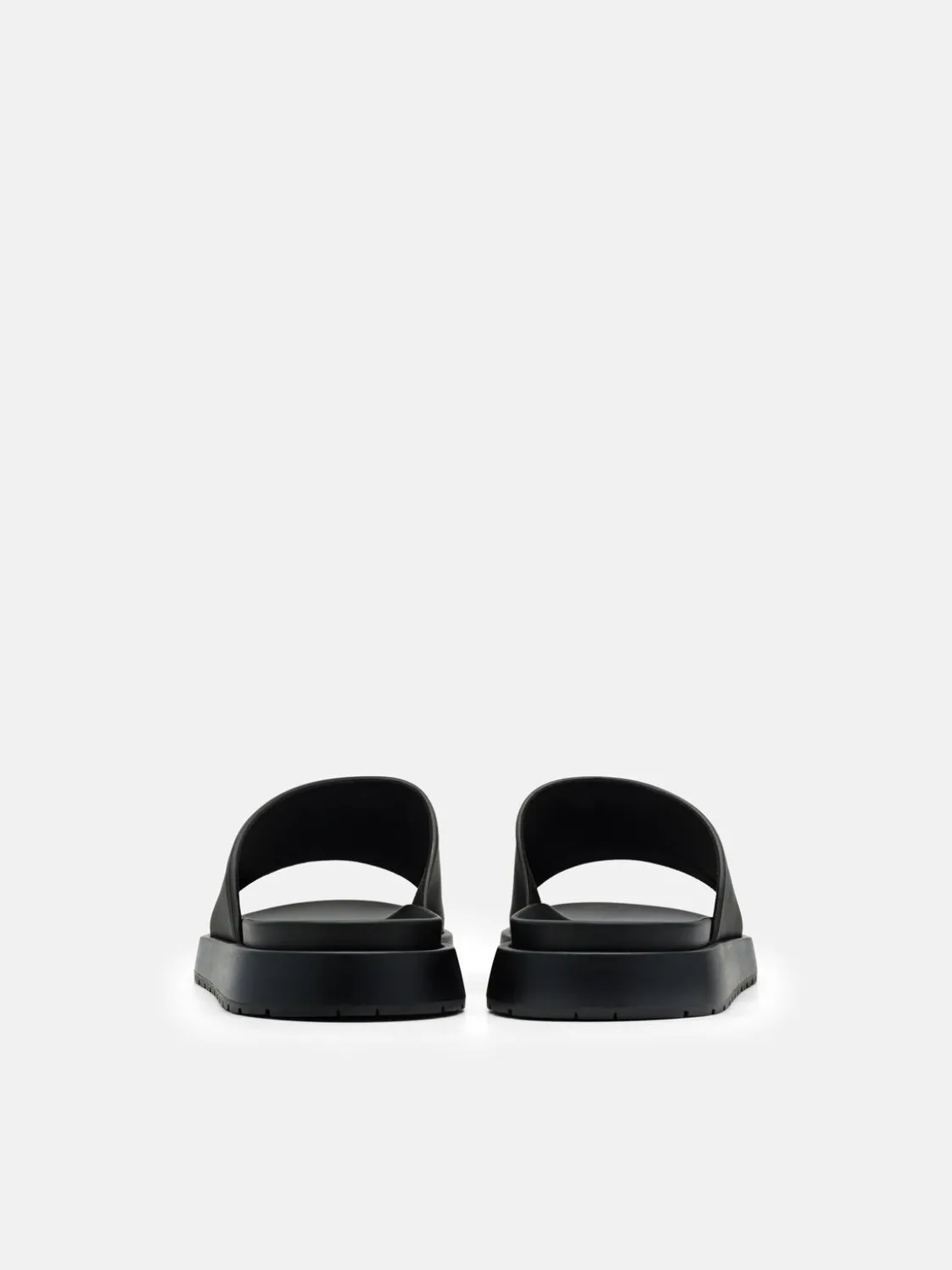 Rubber Slide Sandals - Black