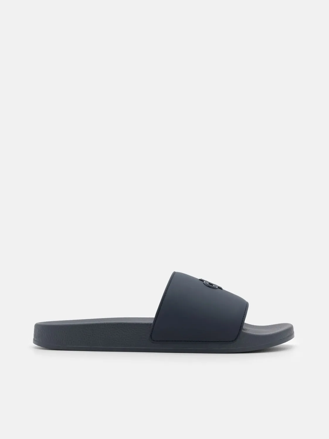 Rubber Slide Sandals - Navy