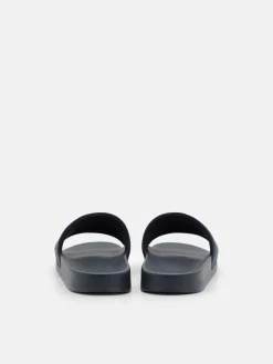 Rubber Slide Sandals - Navy