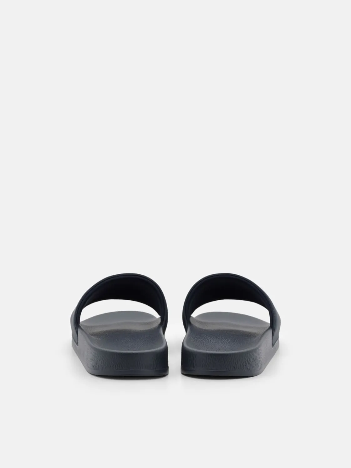 Rubber Slide Sandals - Navy
