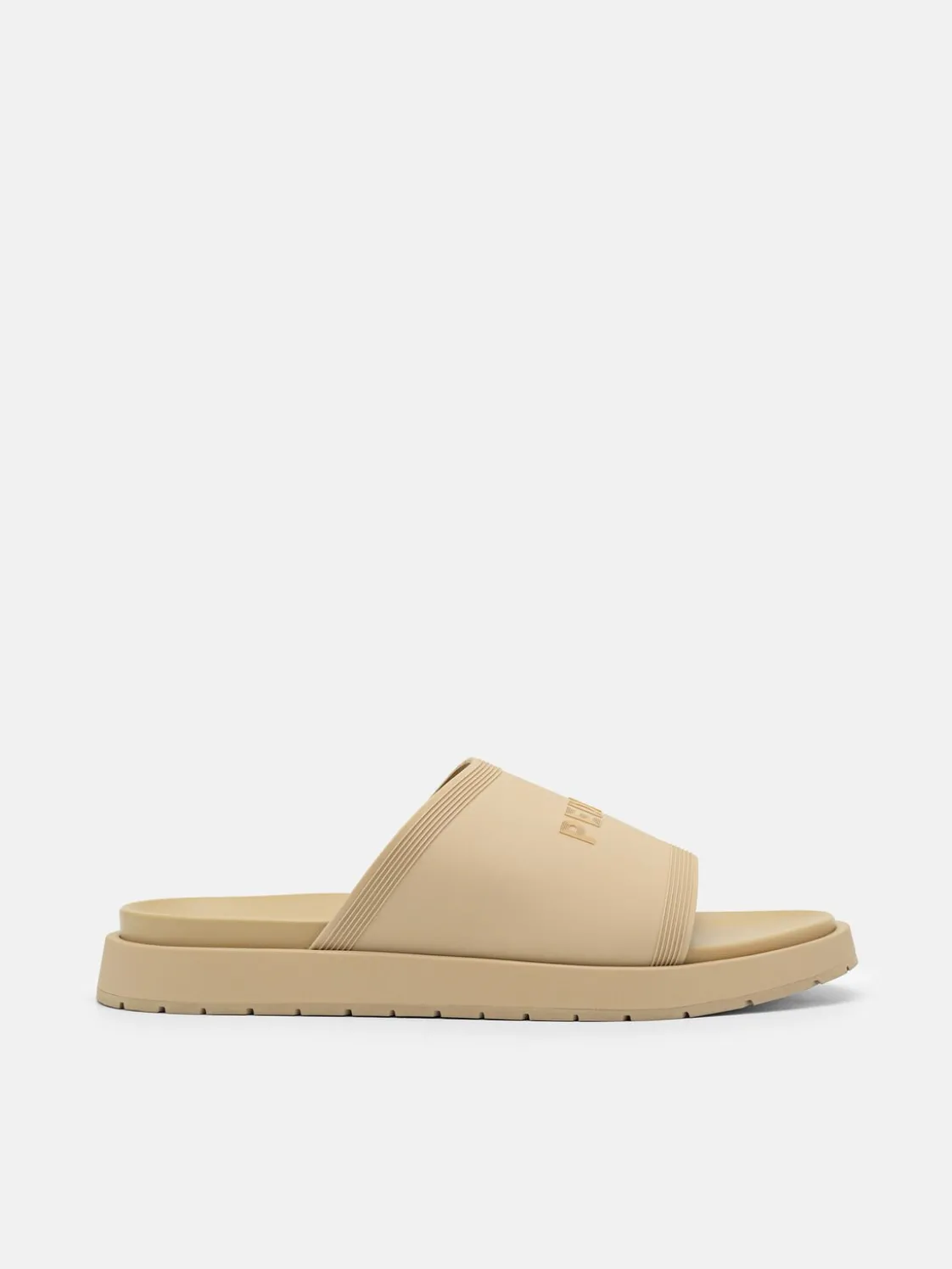 Rubber Slide Sandals - Sand