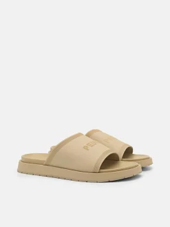 Rubber Slide Sandals - Sand