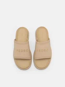 Rubber Slide Sandals - Sand