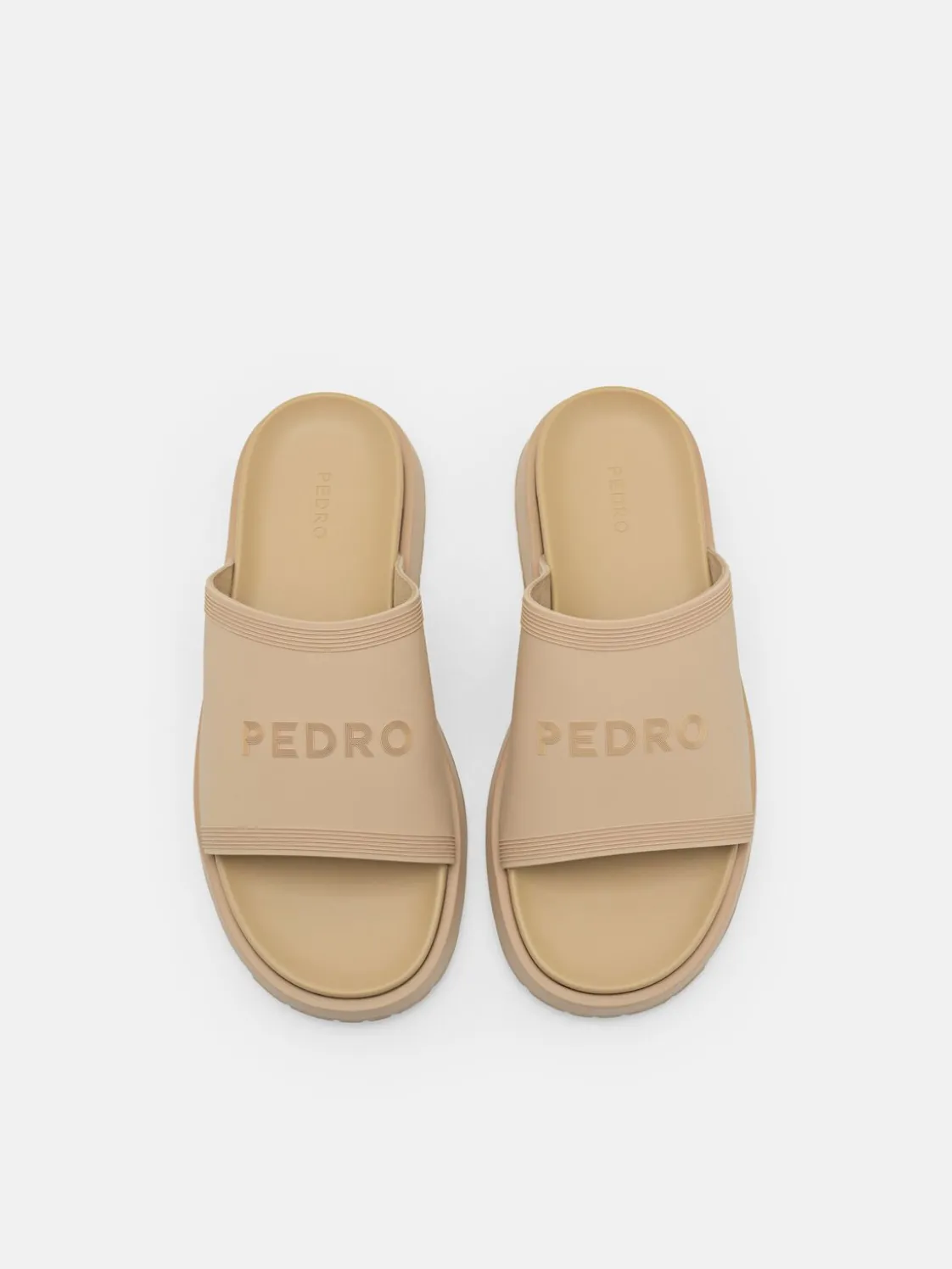Rubber Slide Sandals - Sand