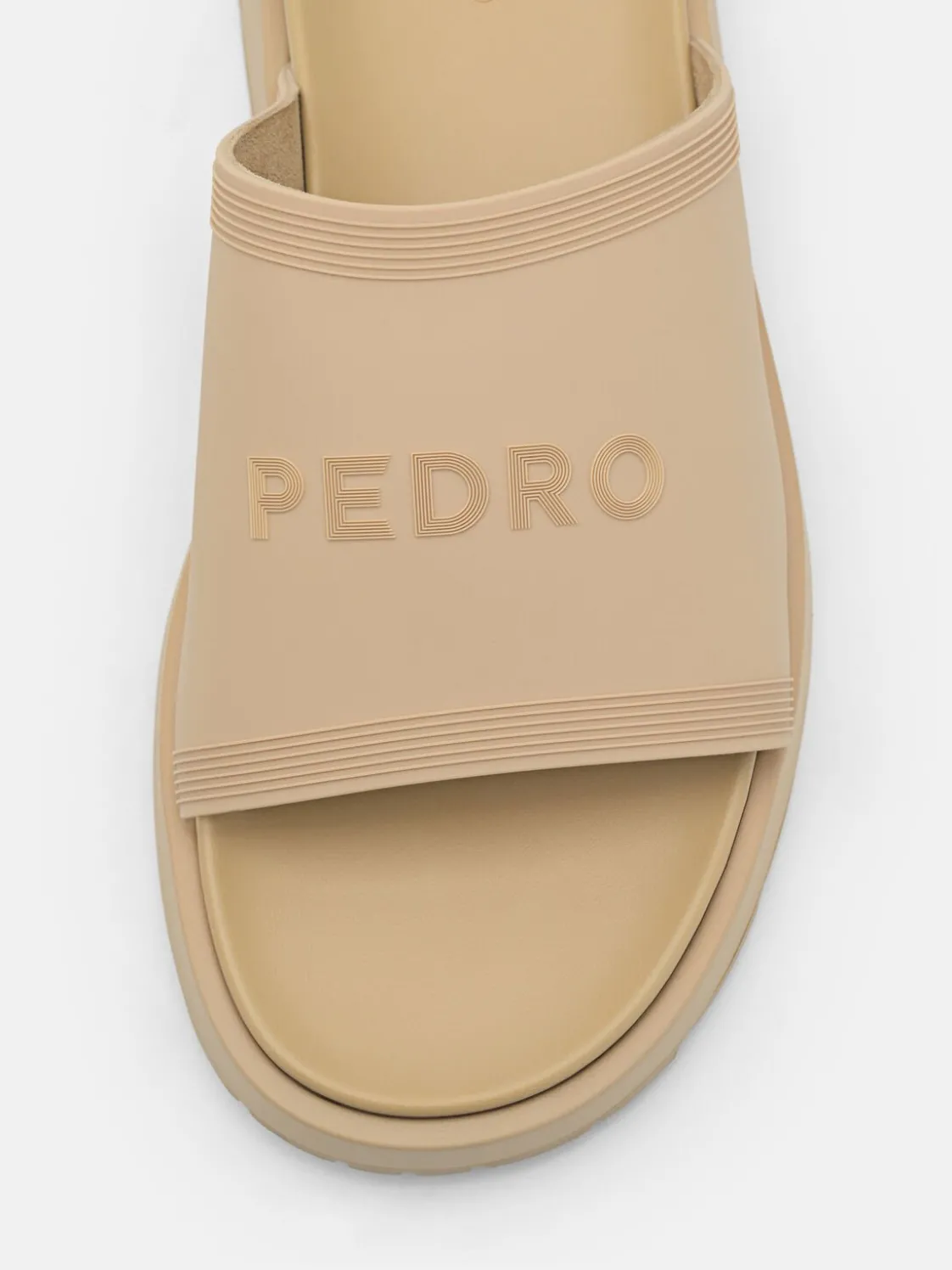 Rubber Slide Sandals - Sand