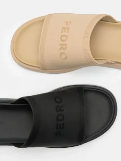 Rubber Slide Sandals - Sand