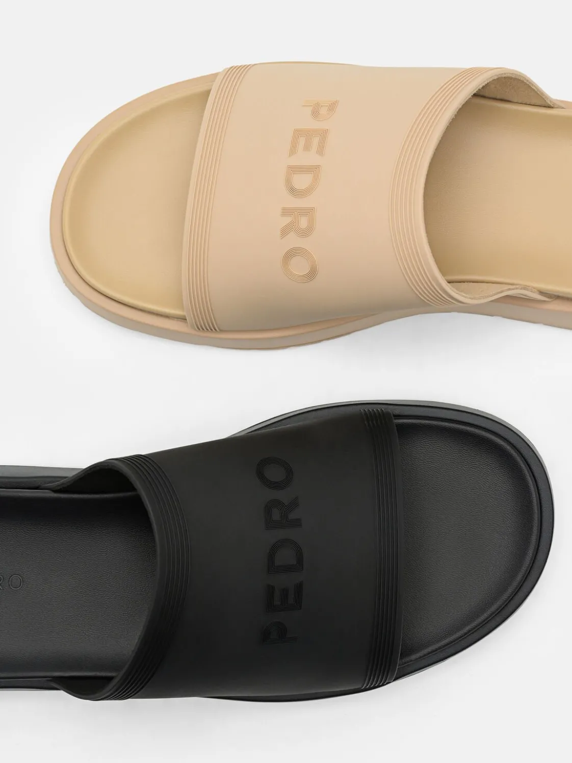 Rubber Slide Sandals - Sand