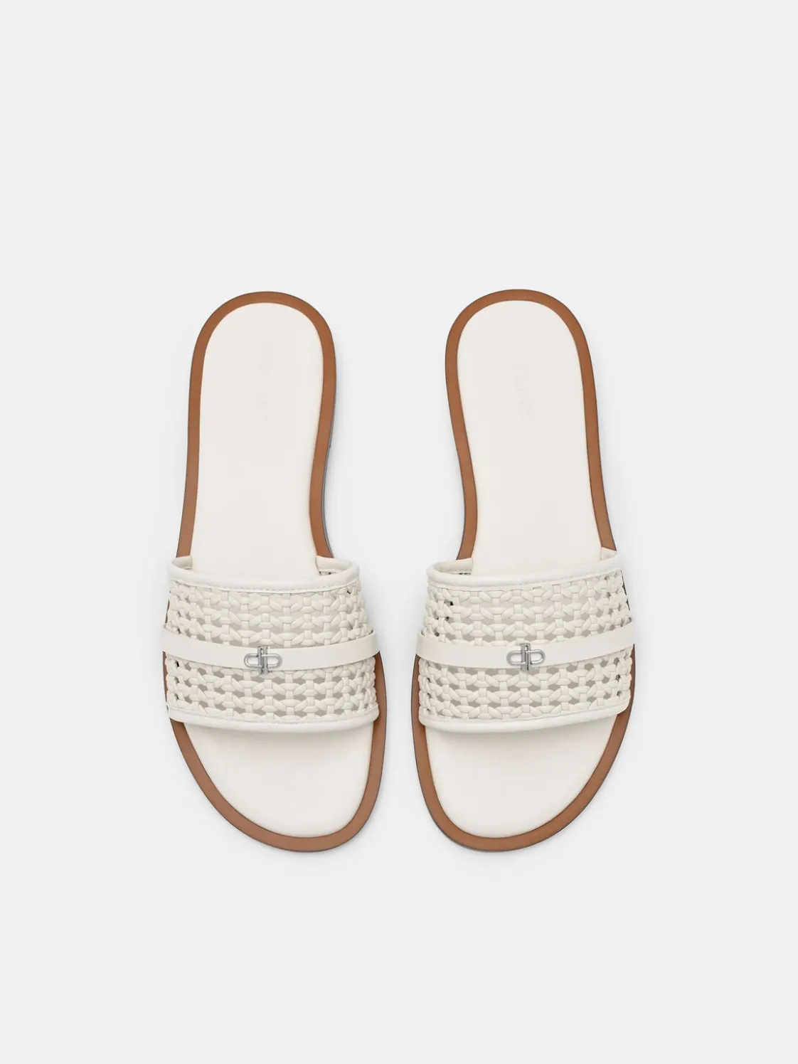Sadie Woven Slide Sandals - Chalk Weave