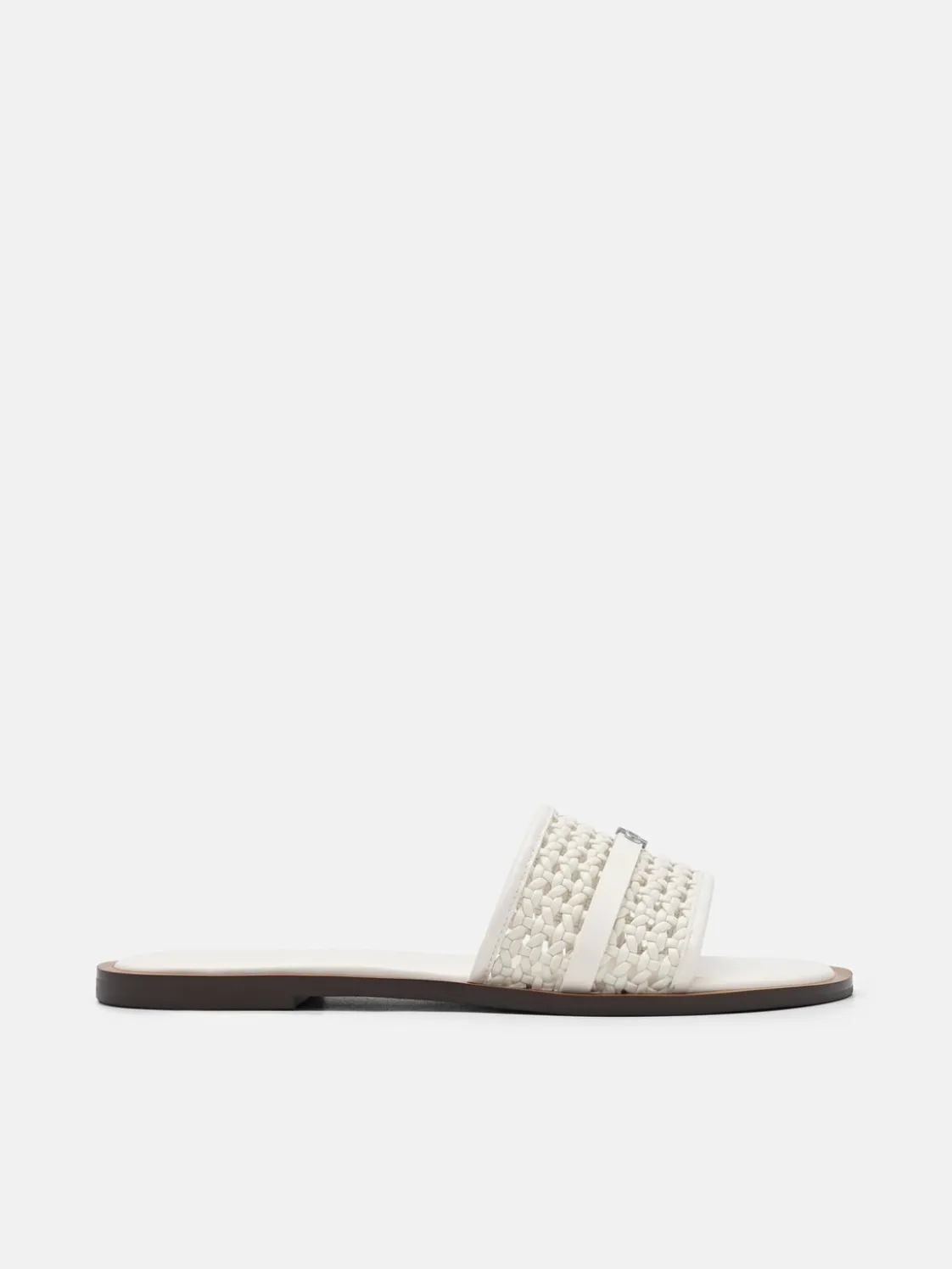 Sadie Woven Slide Sandals - Chalk Weave