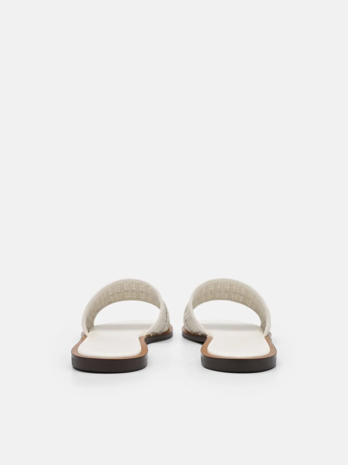 Sadie Woven Slide Sandals - Chalk Weave