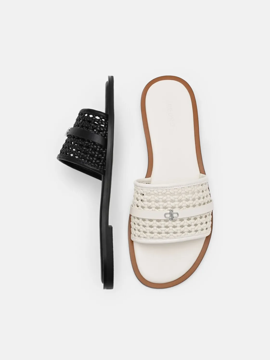 Sadie Woven Slide Sandals - Chalk Weave