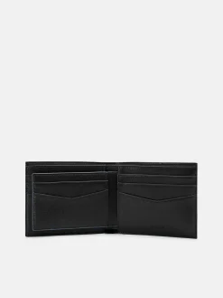 Saffiano Leather Bi-Fold Wallet with Insert - Navy