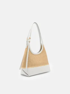 Saskia Raffia Hobo Bag - Natural Raffia