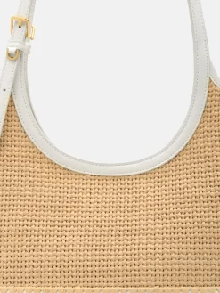 Saskia Raffia Hobo Bag - Natural Raffia
