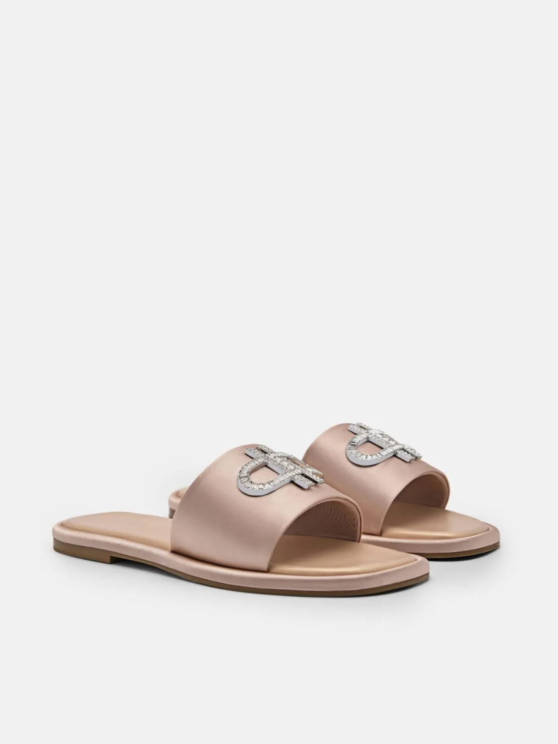 Satin Sandals - Nude