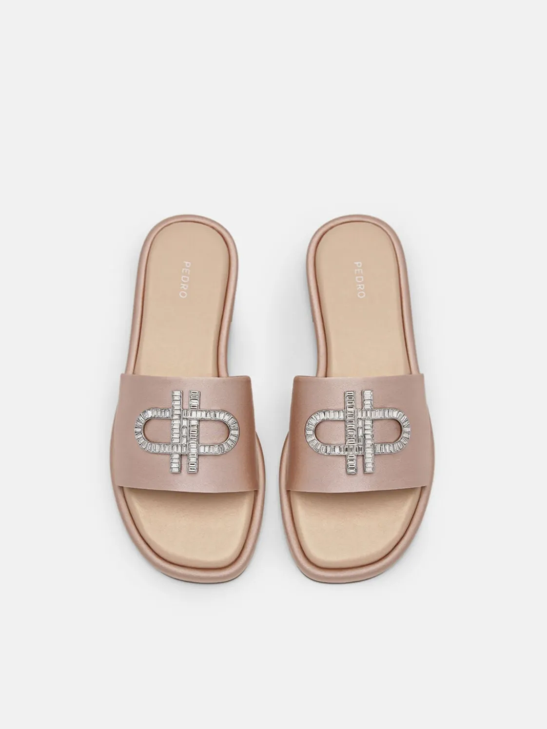 Satin Sandals - Nude