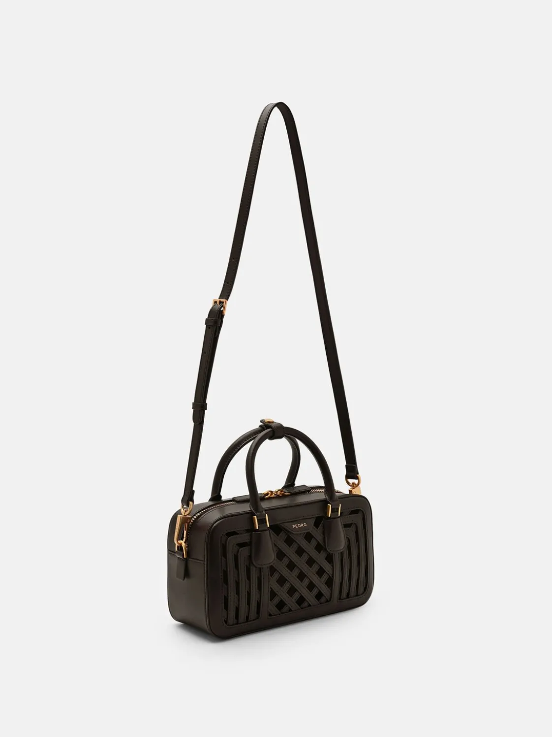 Seren Woven Bowling Bag - Dark Brown