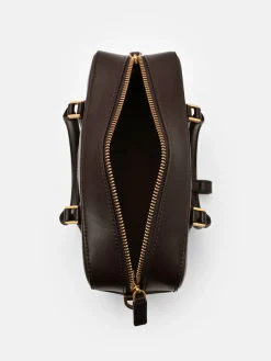 Seren Woven Bowling Bag - Dark Brown