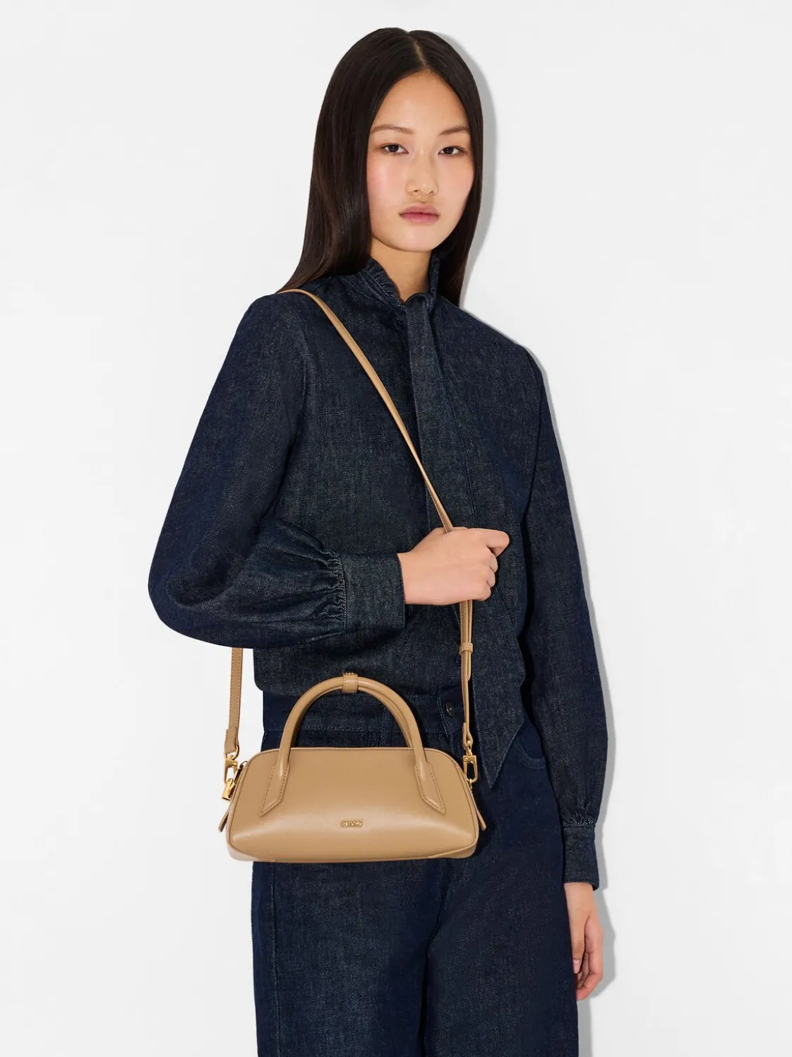 Serif Handbag - Camel