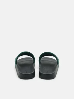 Slide Sandals in Pixel - Dark Green
