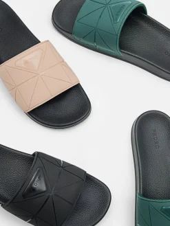 Slide Sandals in Pixel - Taupe
