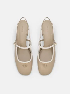 Slingback Heel Pumps - Nude