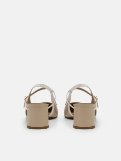 Slingback Heel Pumps - Nude