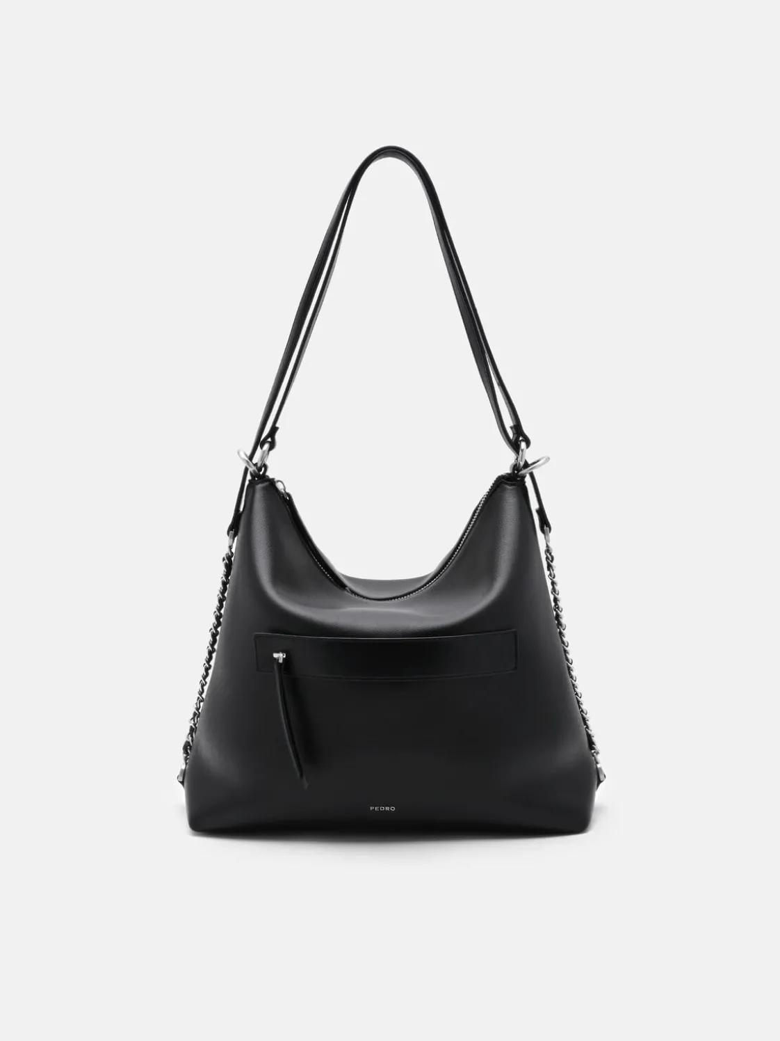 Slouchy Two-Way Carry Backpack - Black