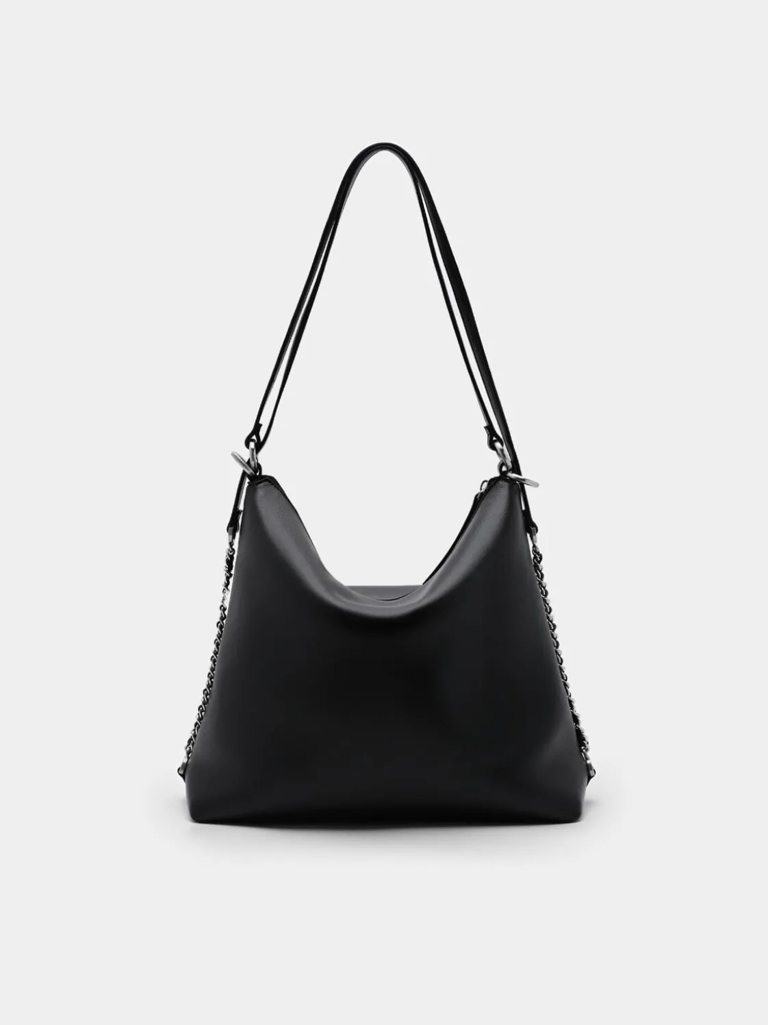 Slouchy Two-Way Carry Backpack - Black