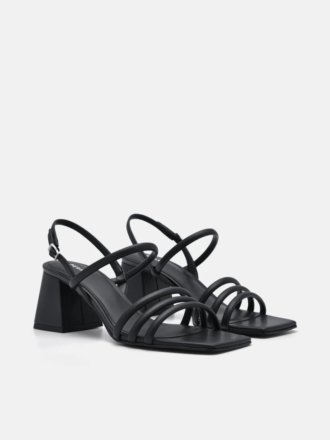 Strappy Heel Sandals - Black