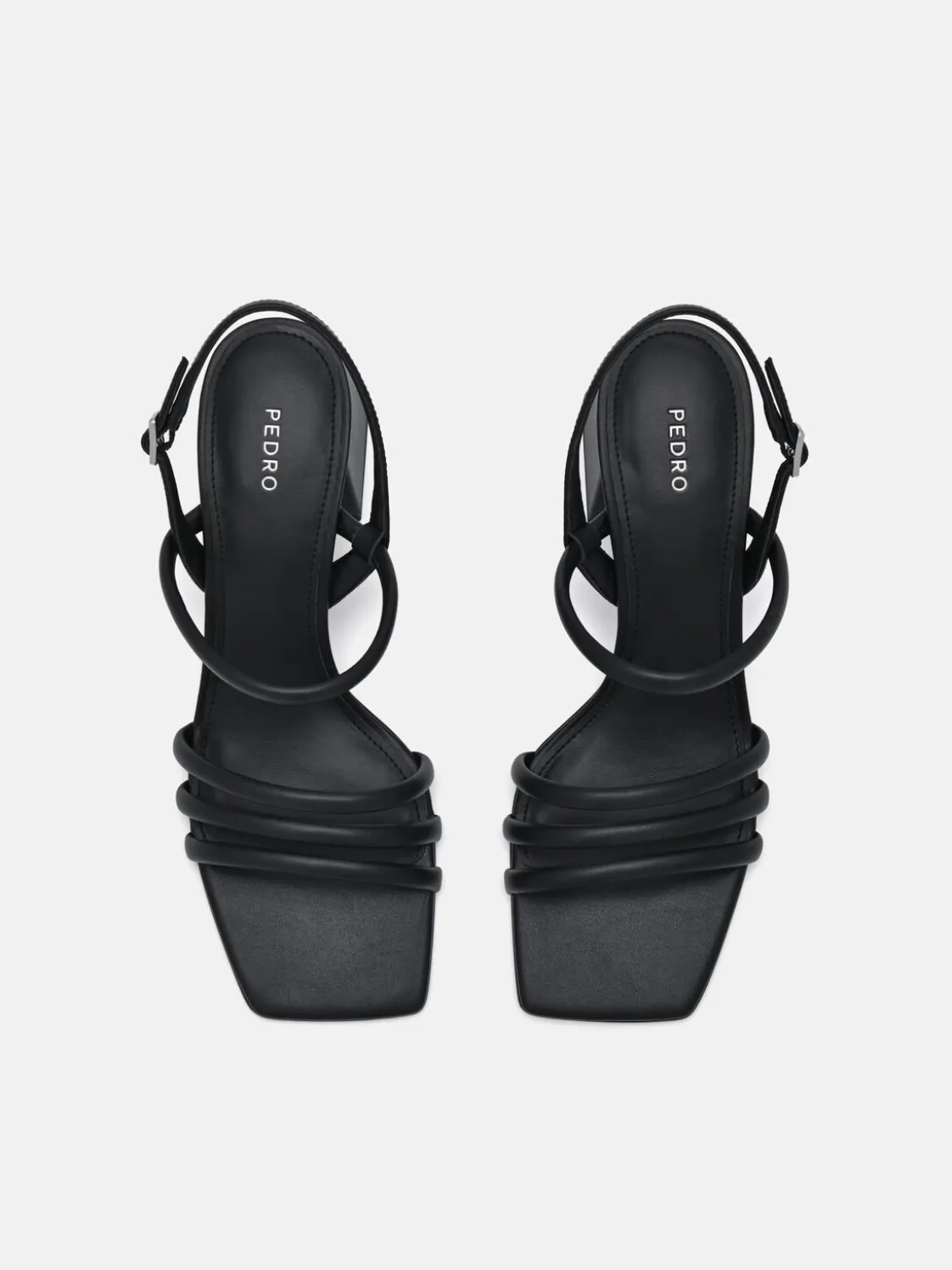 Strappy Heel Sandals - Black