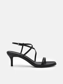 Strappy Heel Sandals - Black