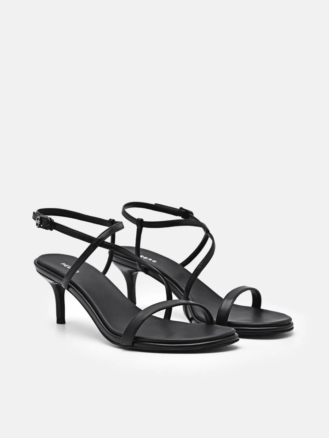 Strappy Heel Sandals - Black
