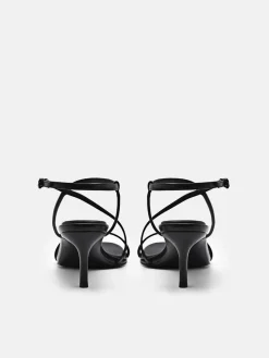 Strappy Heel Sandals - Black