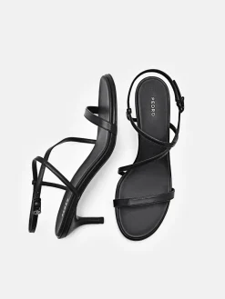 Strappy Heel Sandals - Black