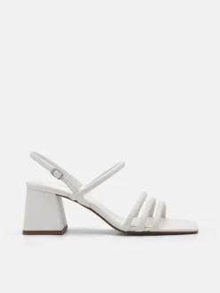 Strappy Heel Sandals - Chalk