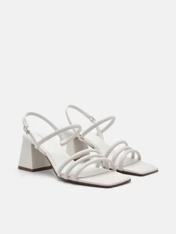 Strappy Heel Sandals - Chalk