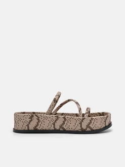 Strappy Platform Sandals - Sand