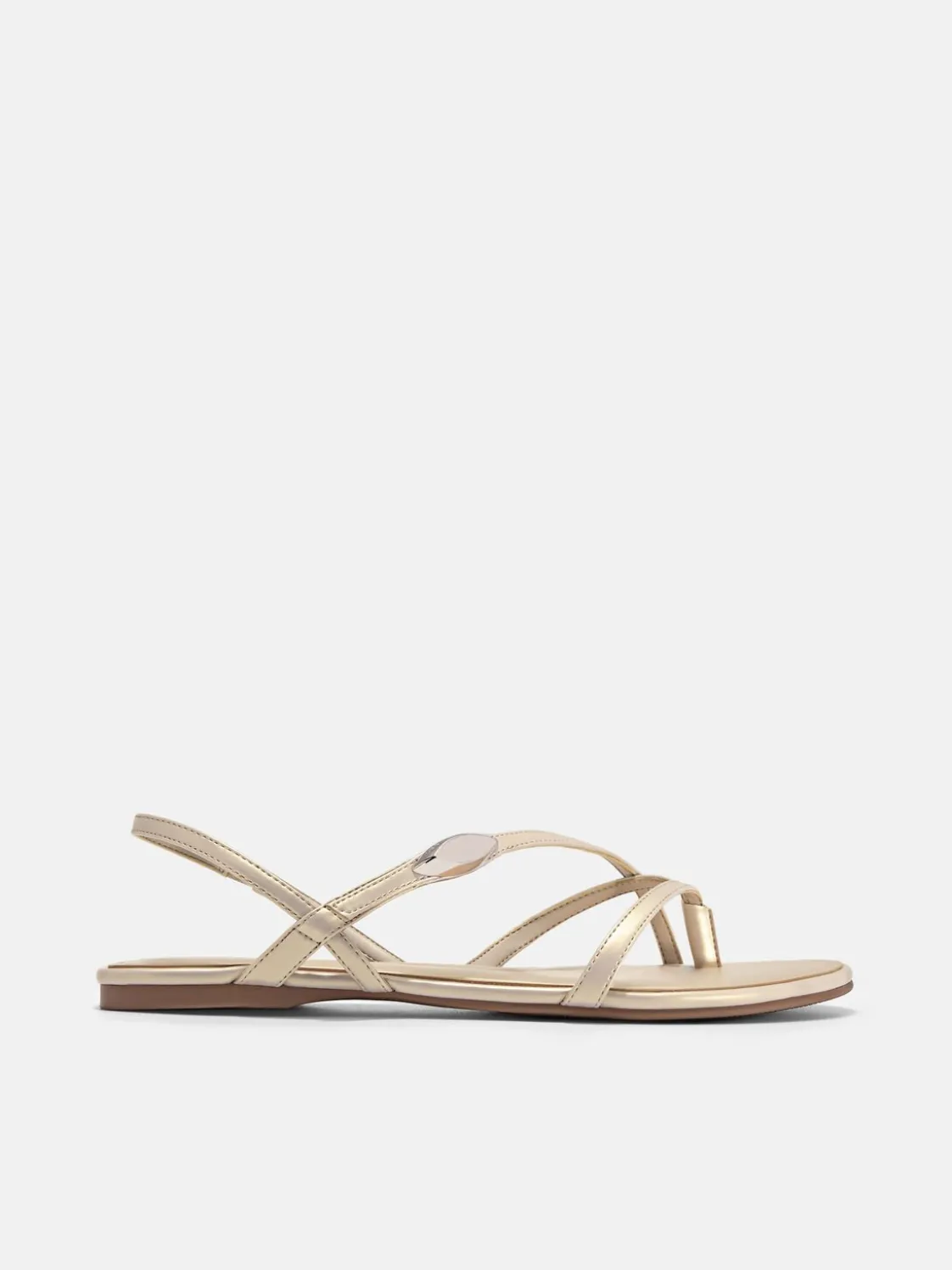 Strappy Slingback Sandals - Champagne